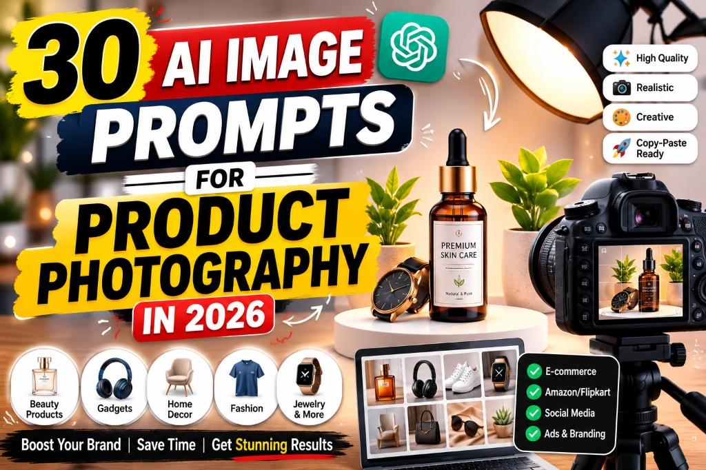 30 AI Image Prompts for Product Photography in 2026