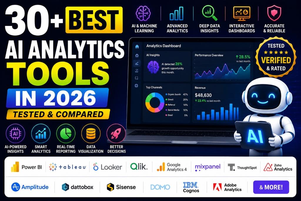 30+ Best AI Analytics Tools in 2026 (Tested & Compared)