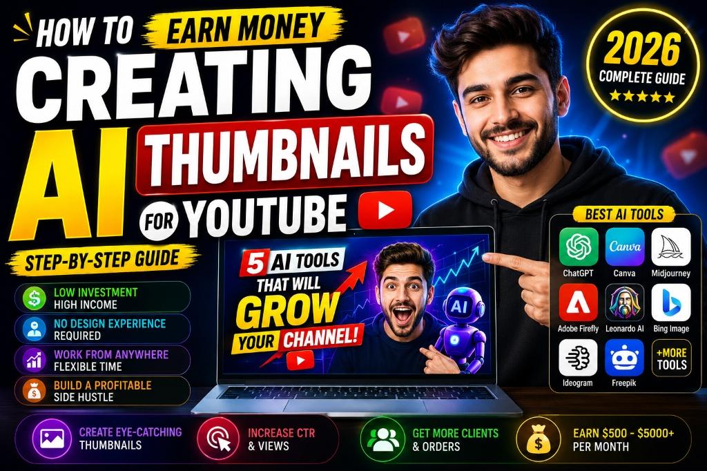 How to Earn Money by Creating AI Thumbnails for YouTube in 2026: Step-by-Step Guide