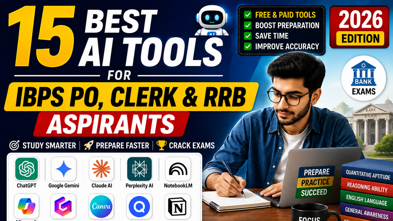 15 Best AI Tools for IBPS Aspirants in 2026 (Free & Paid)